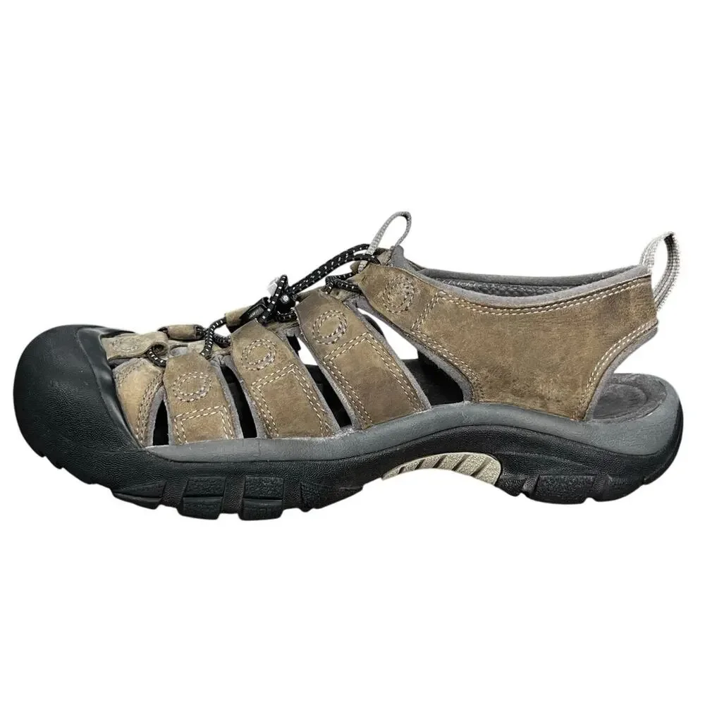 Keen Men’s Newport H2 Brown Leather Trail Hiking Sandals Size US 9